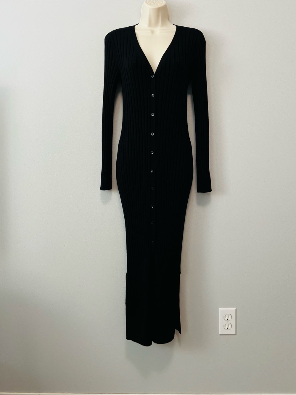Club Monaco Wool Ribbed Cardigan Dress Size S